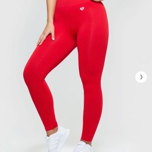 Women’s best power seamless leggings red size M